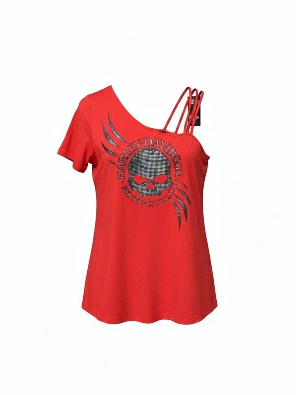 Harley-Davidson Tombstone AZ Sexy Skull One-Shoulder Top — Size L — NWT